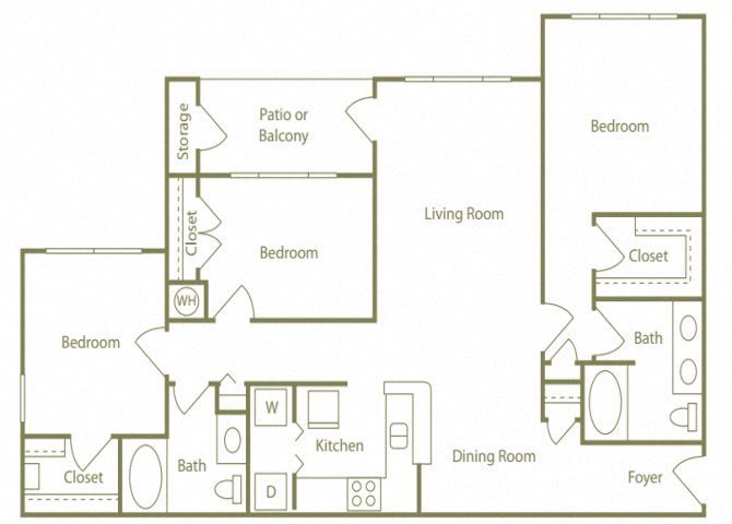 The Chalker Floor Plan The Chalker Floor Plan at Charlestowne, Kennesaw, Georgia